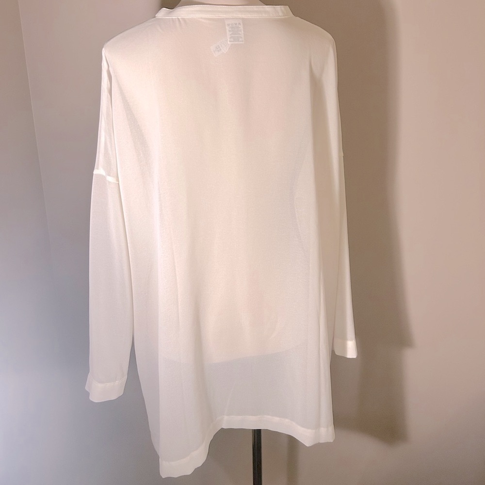 WynneLayers Cream Chiffon Tunic Blouse w/ Chiffon Tunic - Picture 5 of 9